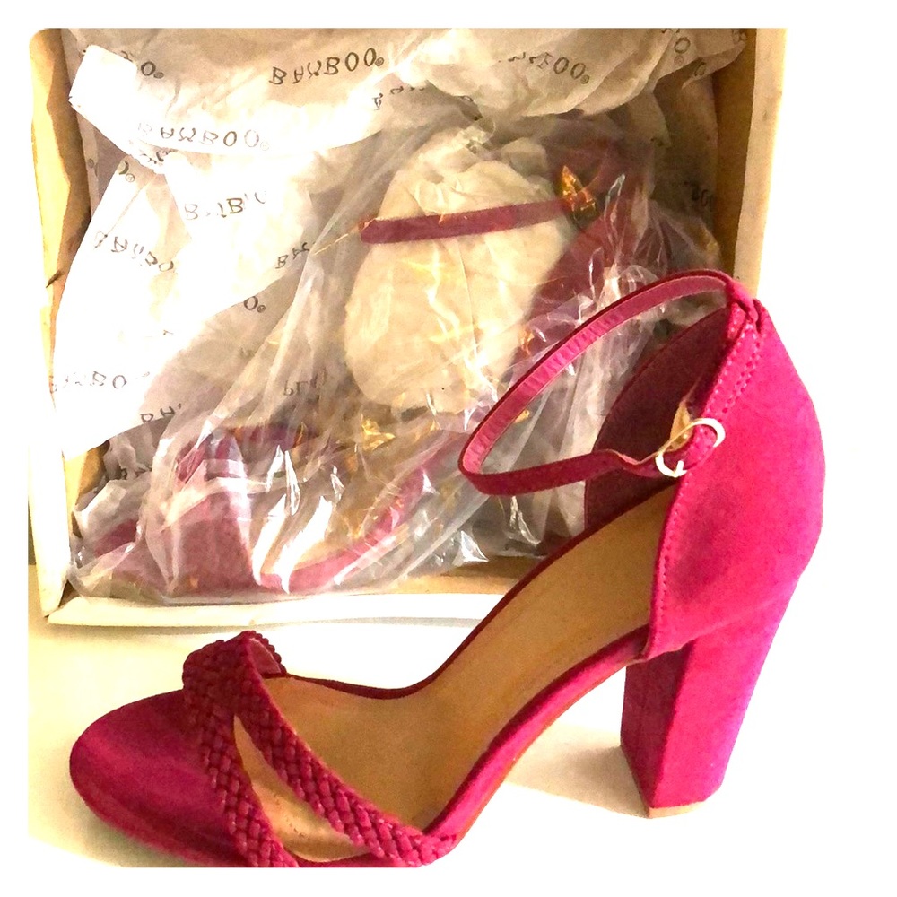 Open Toe Chunky High Heel Ankle Strap Sandal